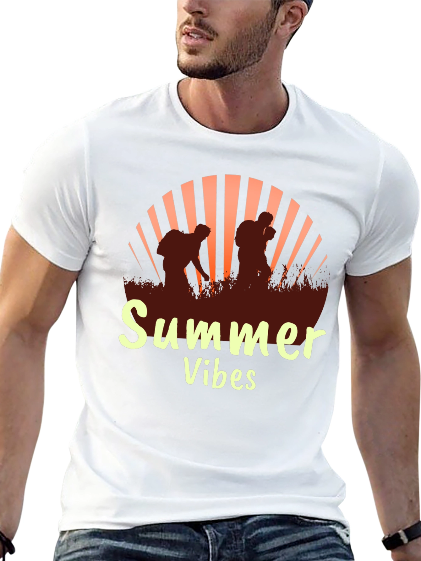 Summer Vibes Graphic Tee - Black T-Shirt