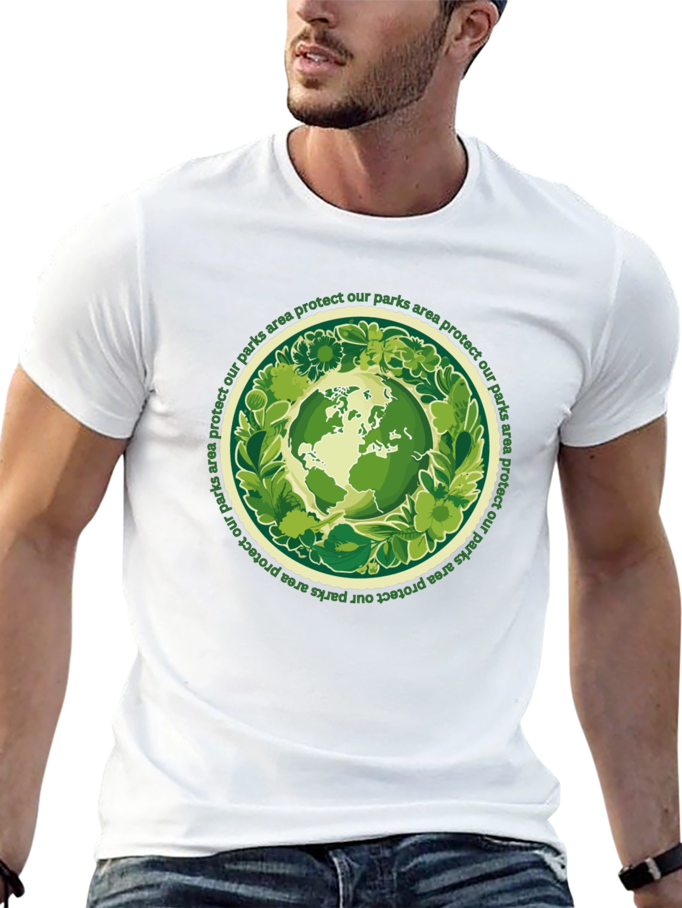 Eco-Friendly Earth Graphic Tee - Protect Our Parks