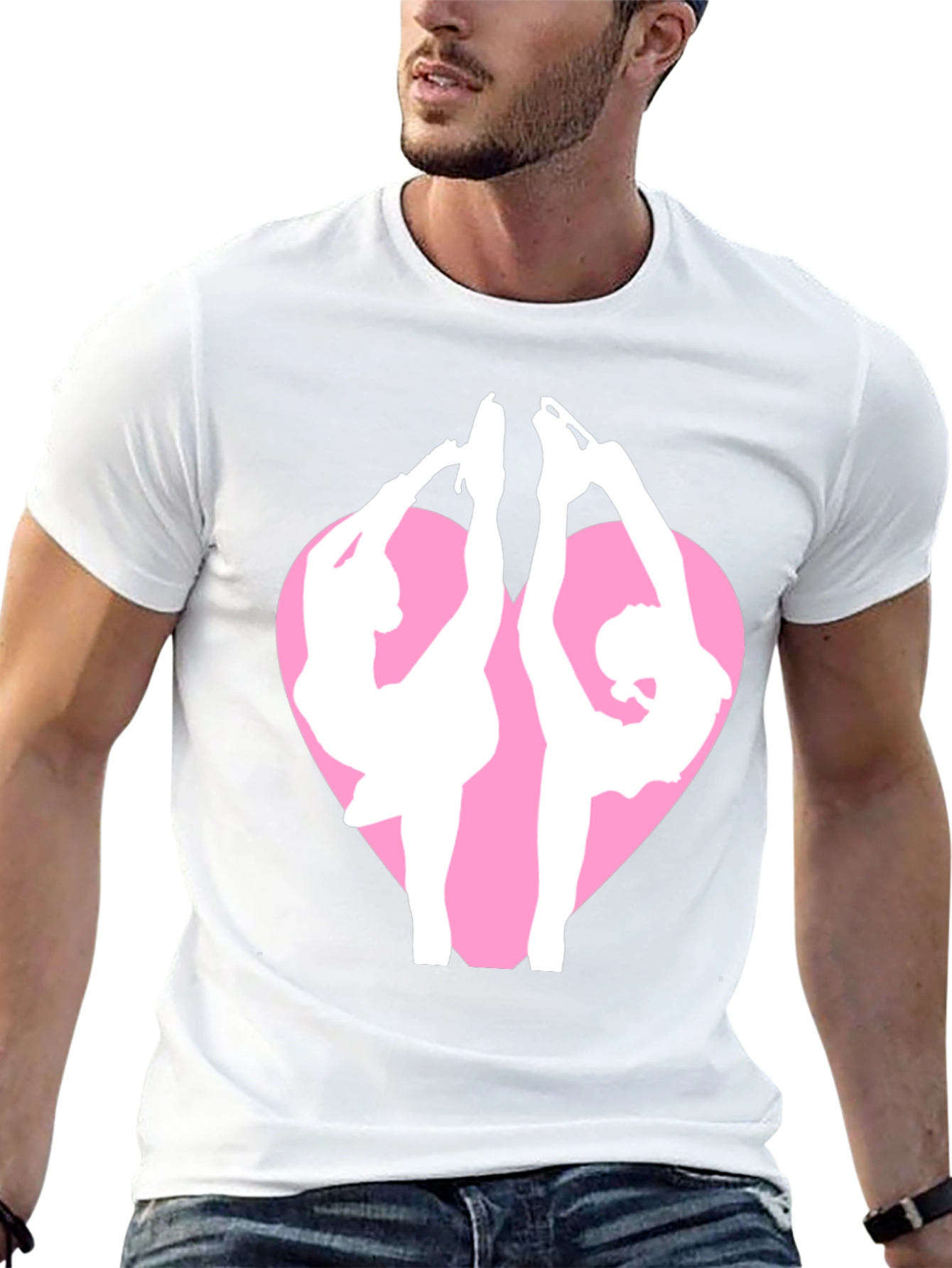 Figure Skating Heart Graphic Tee