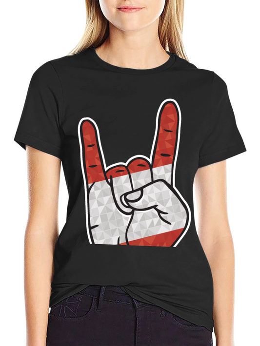 Rock On Austria Hand Sign T-Shirt