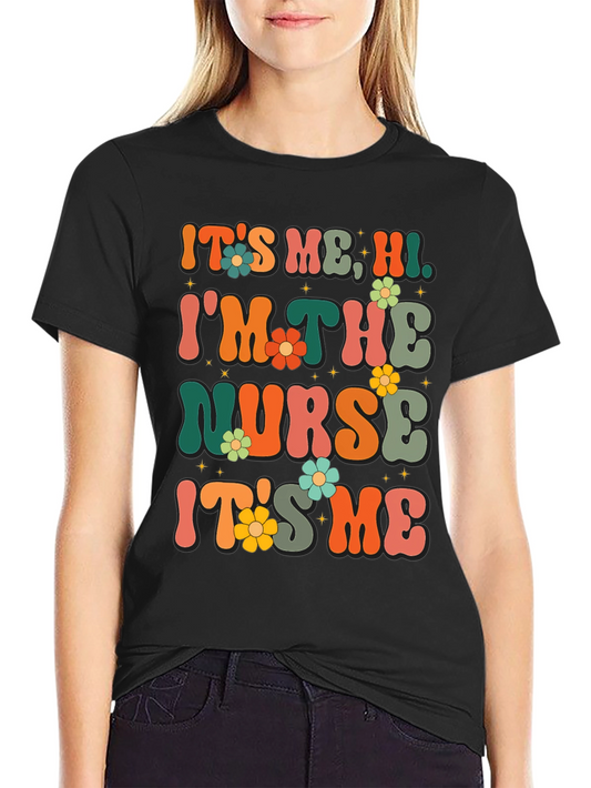 Retro Nurse T-Shirt - Its Me Hi!