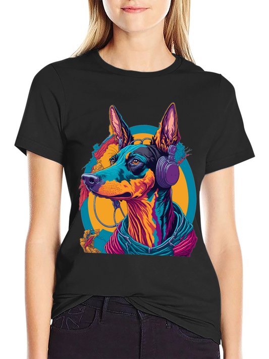 Dog DJ Graphic T-Shirt - Funky Canine Style