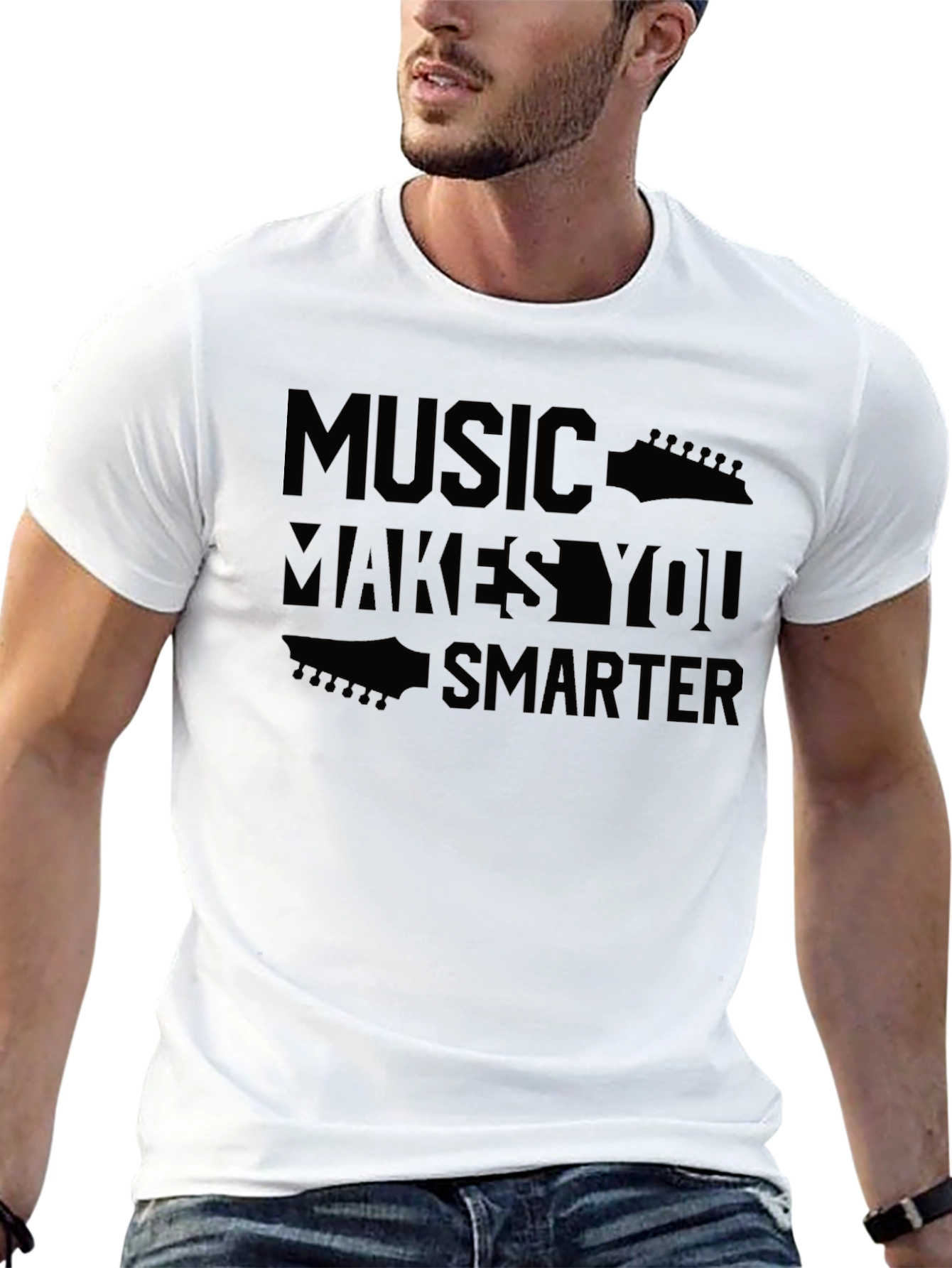 Music Makes You Smarter T-Shirt - Guitar Theme