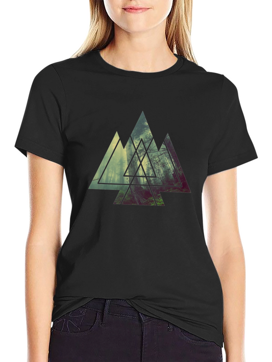 Mountain Forest Graphic T-Shirt - Modern Nature Design