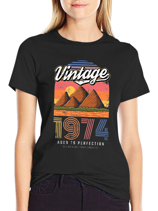 Vintage 1974 Aged to Perfection Graphic Tee
