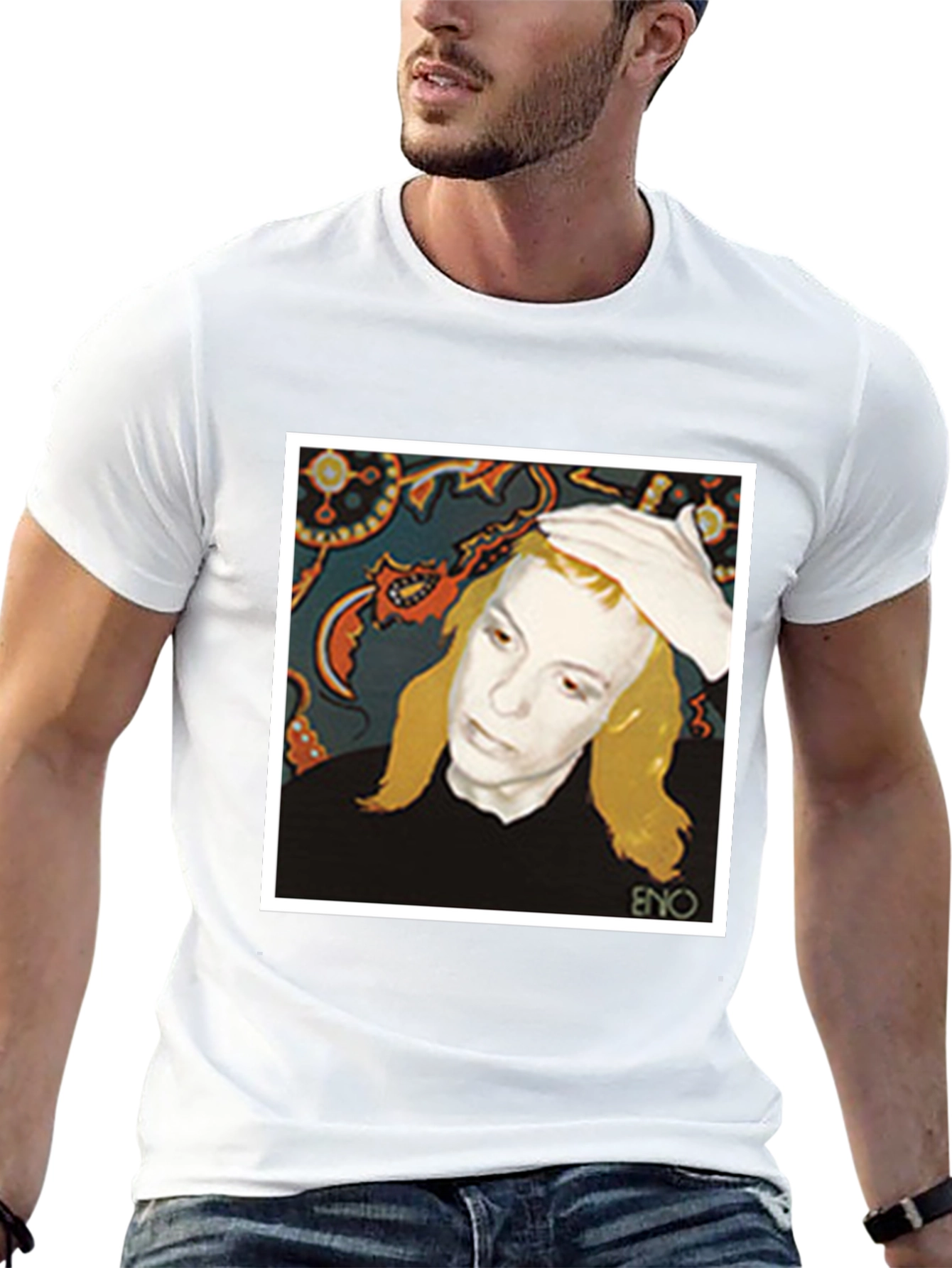 Eno Album Cover T-Shirt - Black Graphic Tee