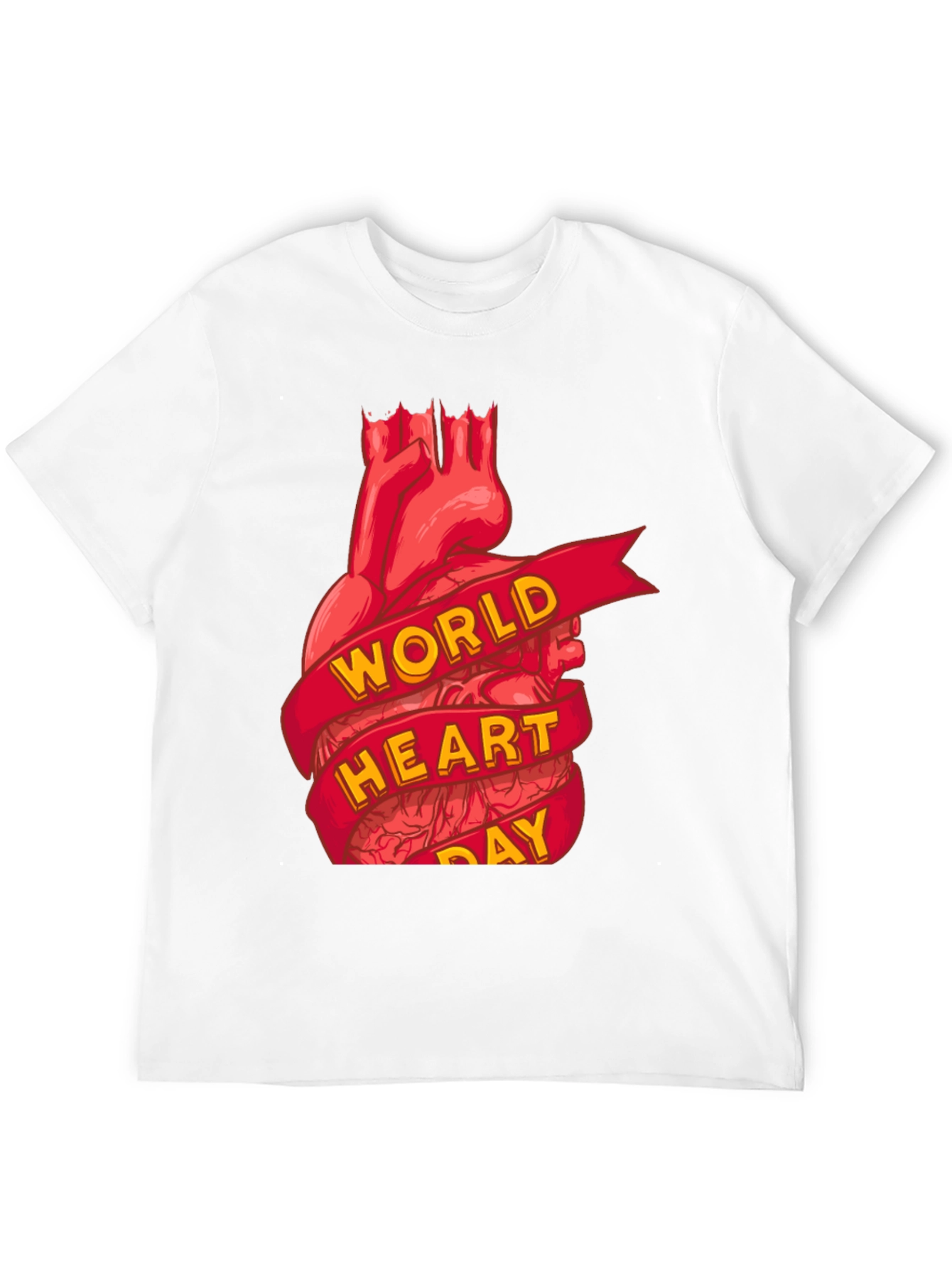World Heart Day T-Shirt: Anatomical Heart Tee