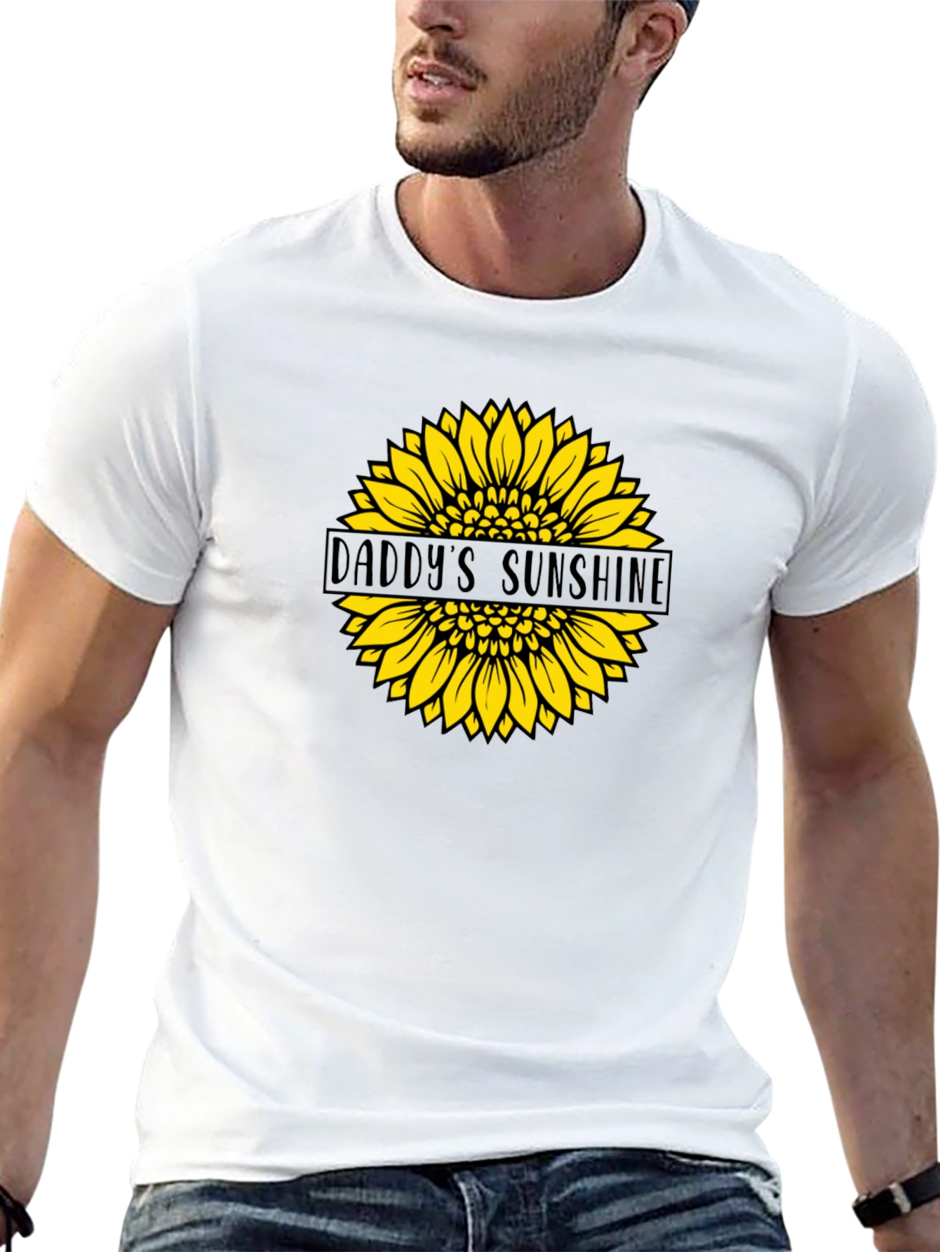 Daddys Sunshine Sunflower Graphic T-Shirt