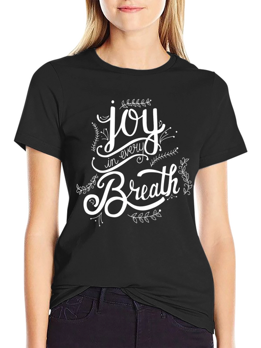 Joy in Every Breath Graphic Tee - Black