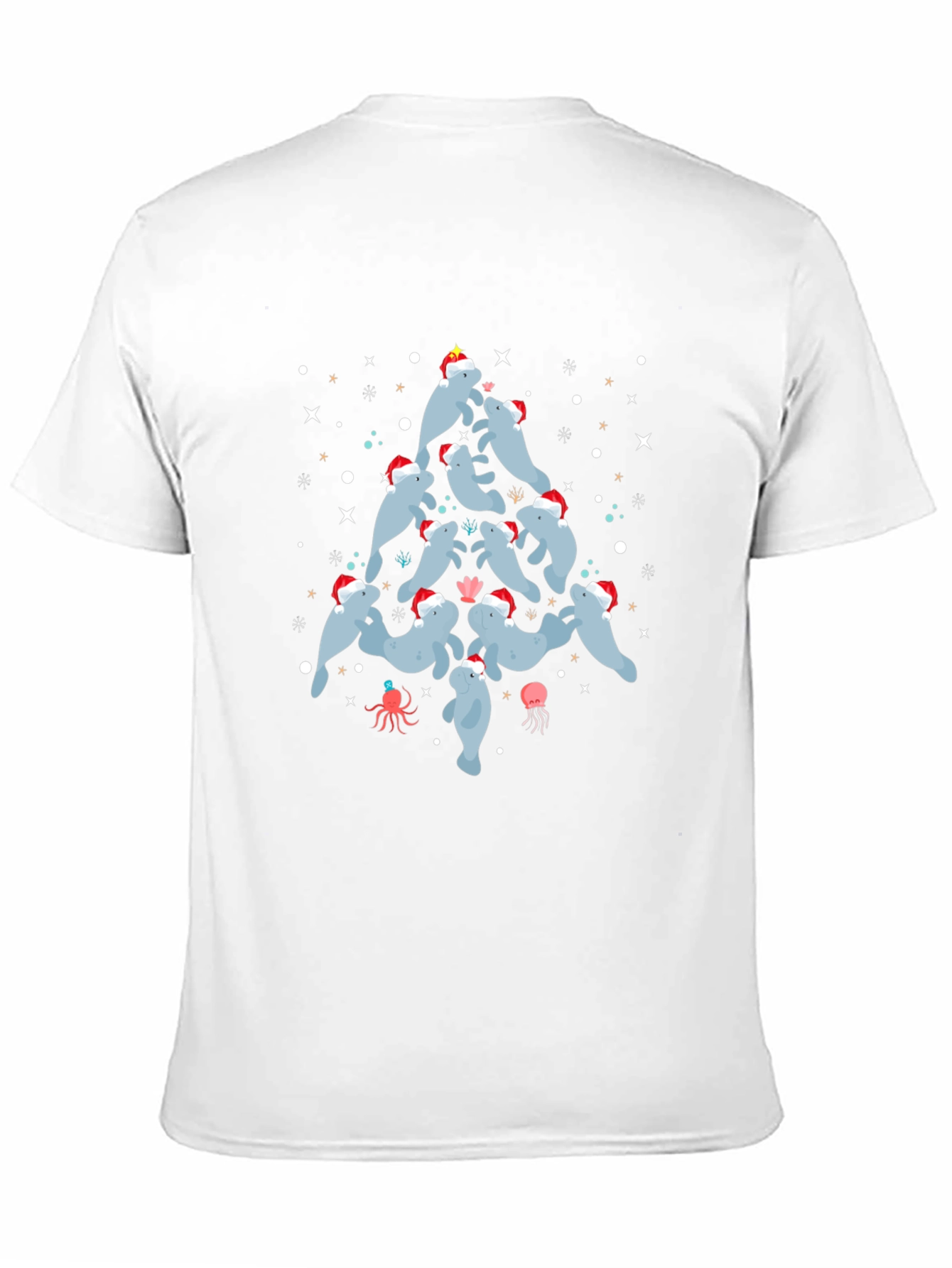 Festive Manatee Christmas Tree T-Shirt