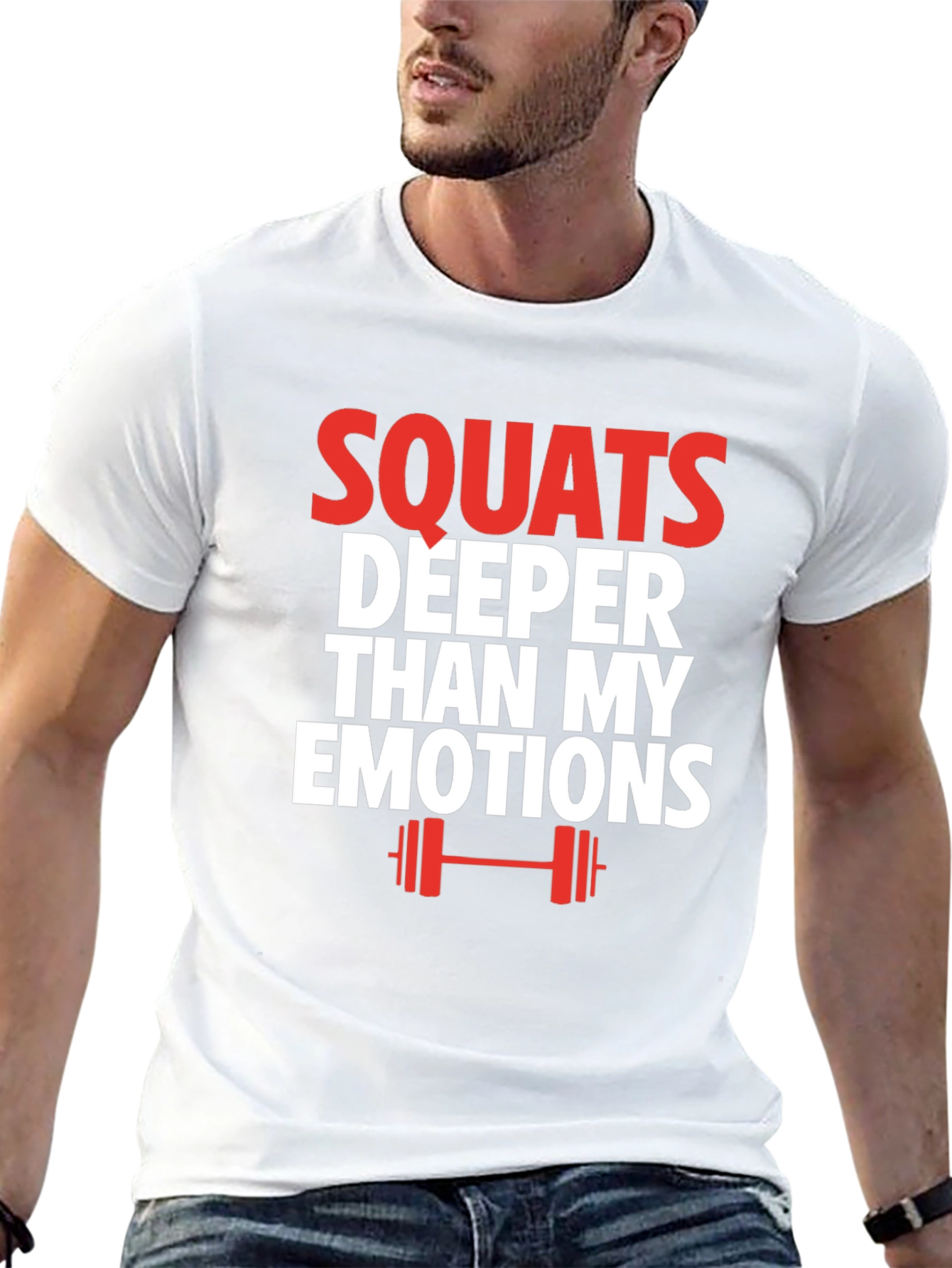 Squats Deeper Than My Emotions Graphic T-Shirt