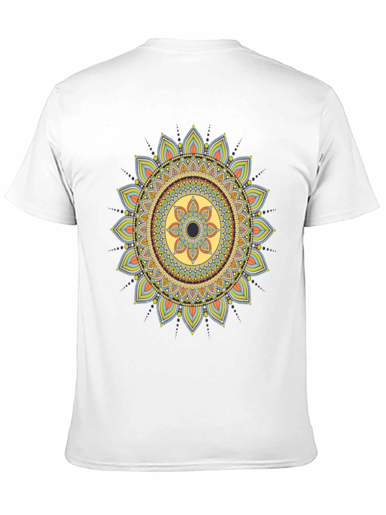 Mandala Print Black T-Shirt - Unique Design