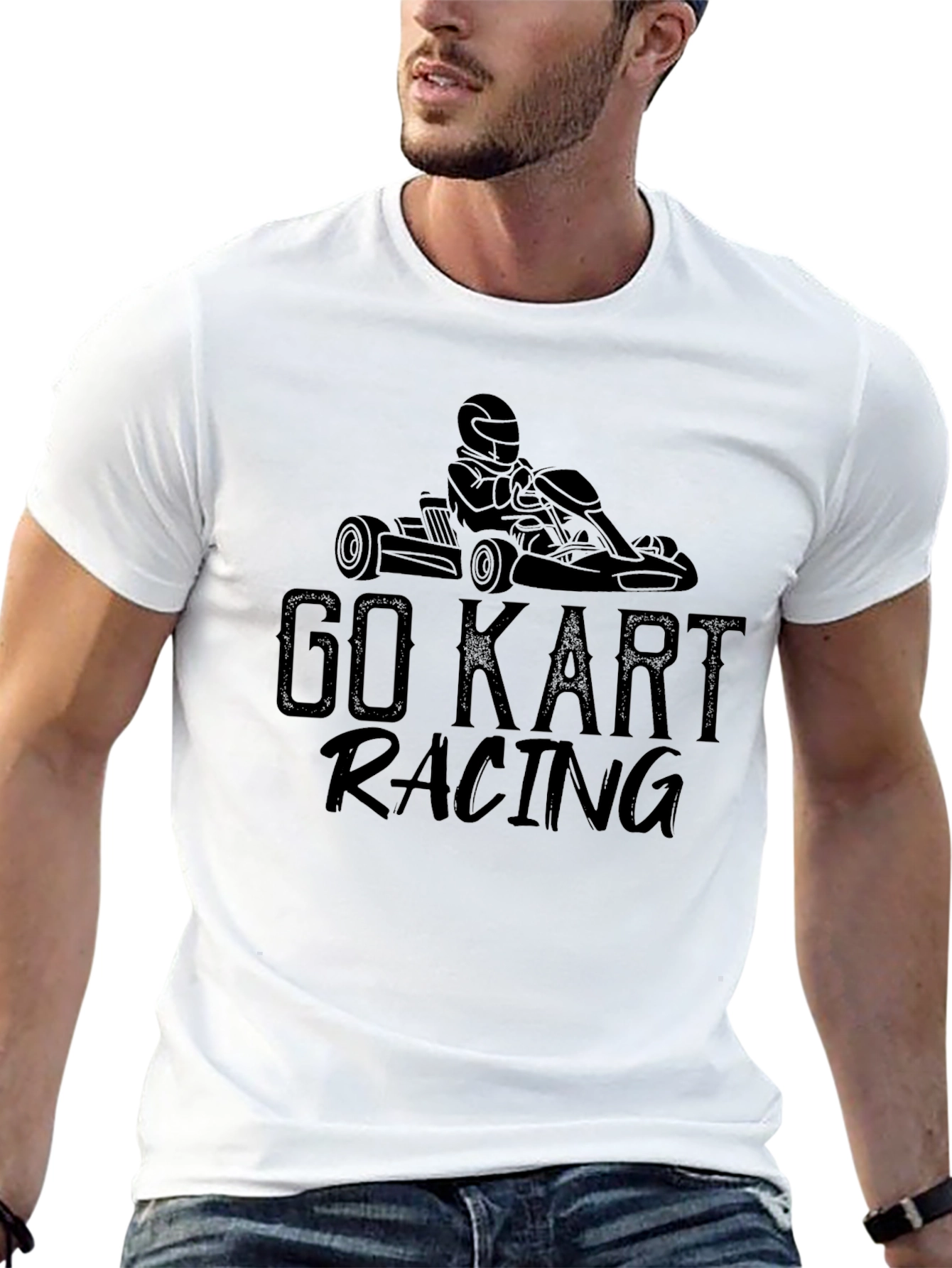 Go Kart Racing Black T-Shirt