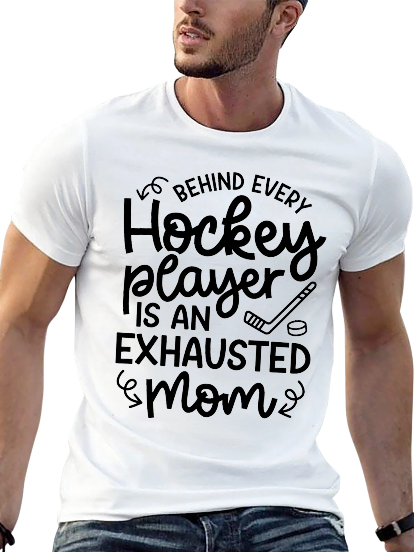 Hockey Mom T-Shirt - Exhausted Mom Shirt
