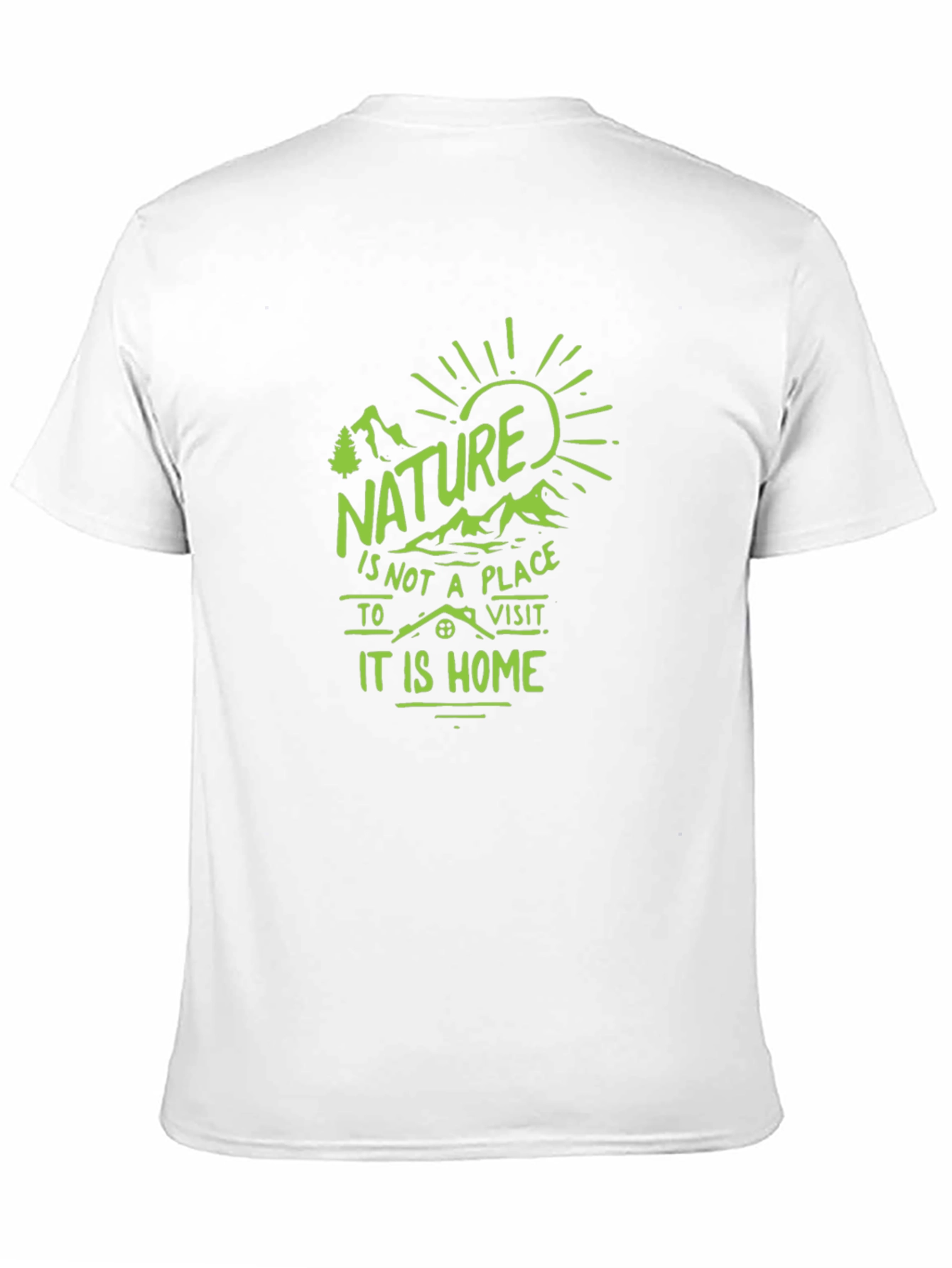 Nature is Home Graphic Tee - Black Cotton T-Shirt