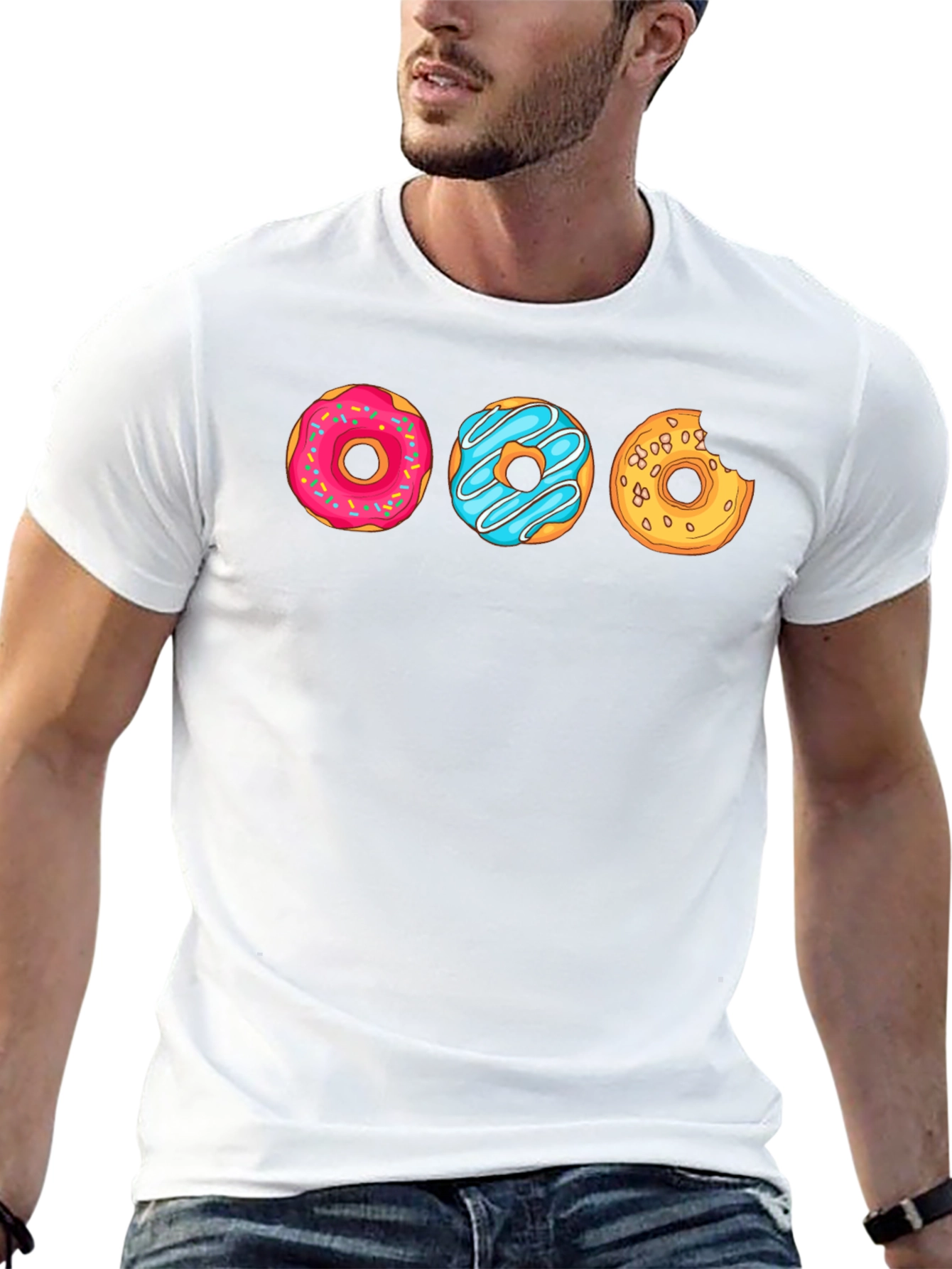 Fun Donut Graphic Tee - Black Casual Shirt