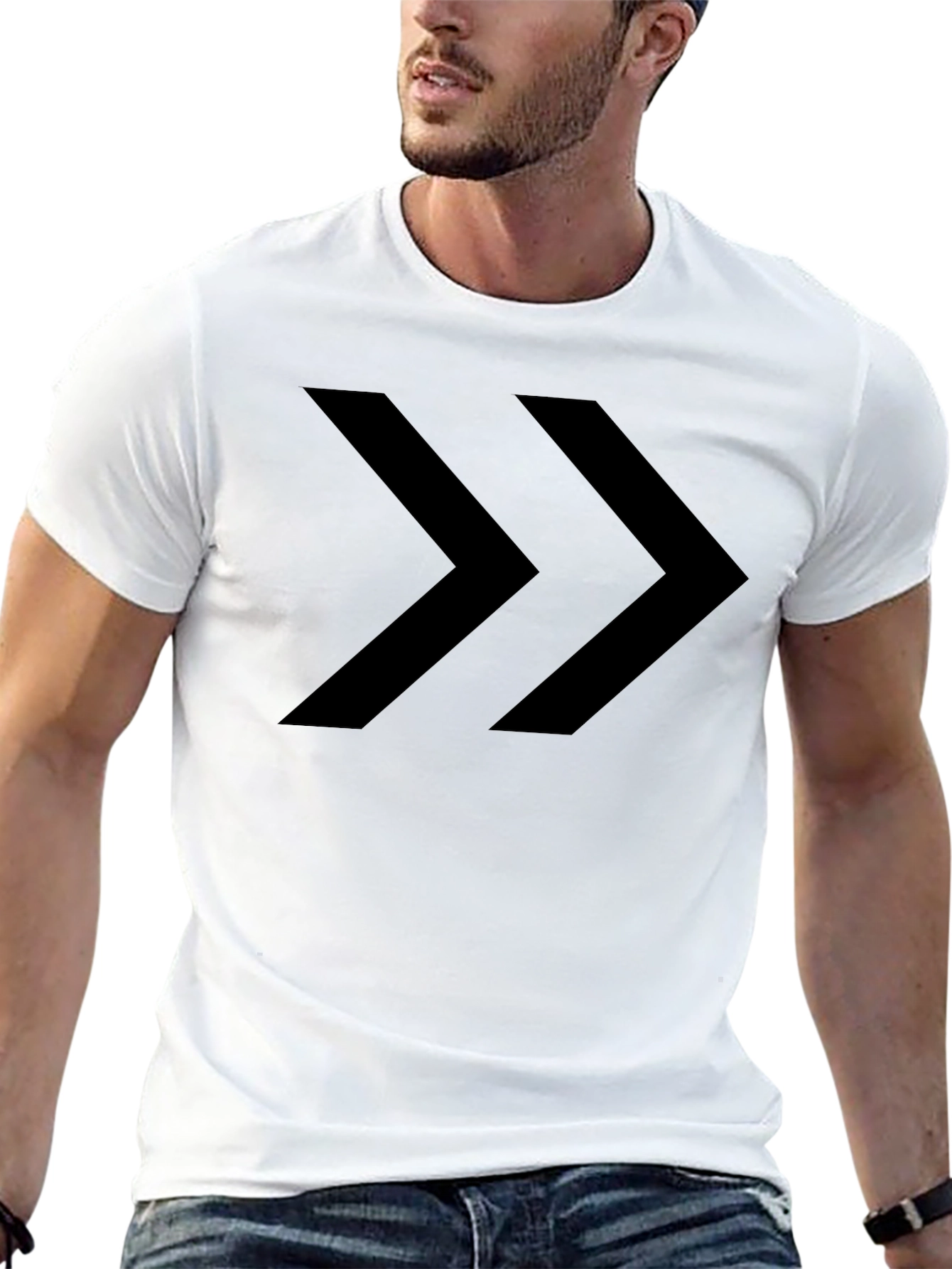 Forward Arrow Graphic Black T-Shirt