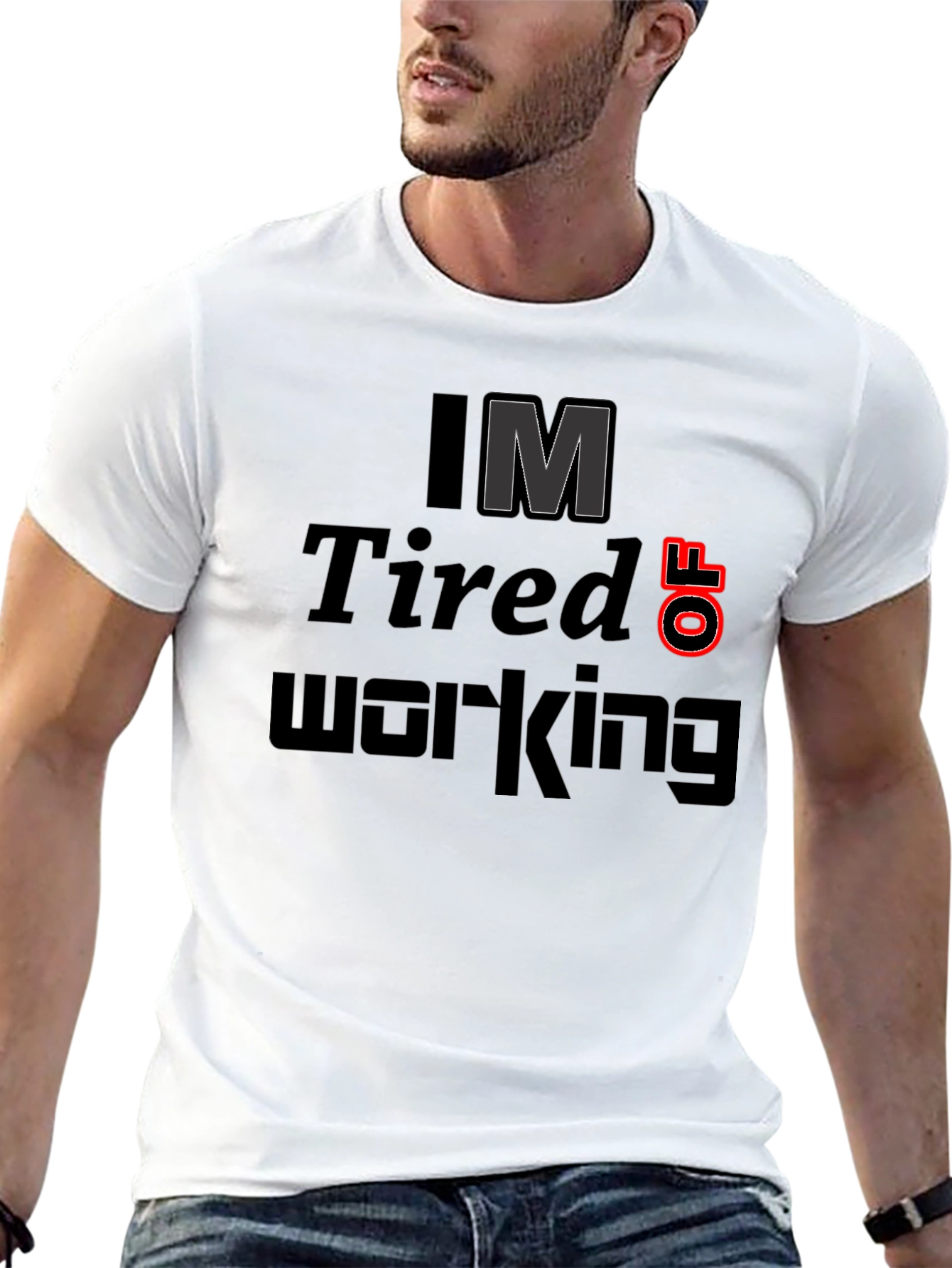 Im Tired of Working Black T-Shirt