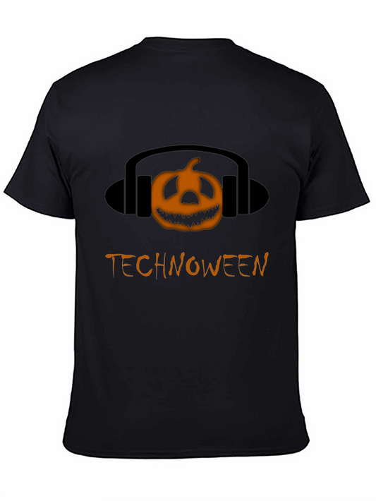 Technoween T-Shirt: Pumpkin Headphone Design