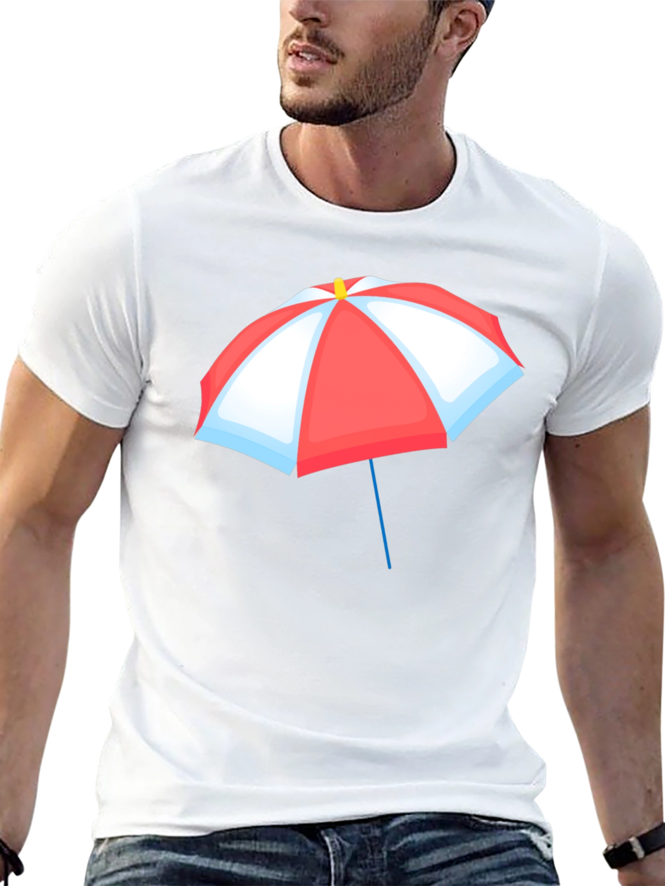 Umbrella Graphic T-Shirt - Black Casual Tee