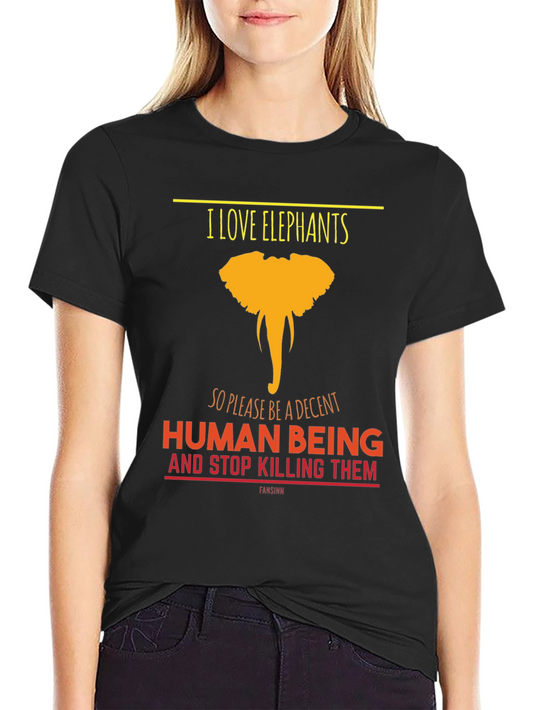 I Love Elephants Graphic Tee
