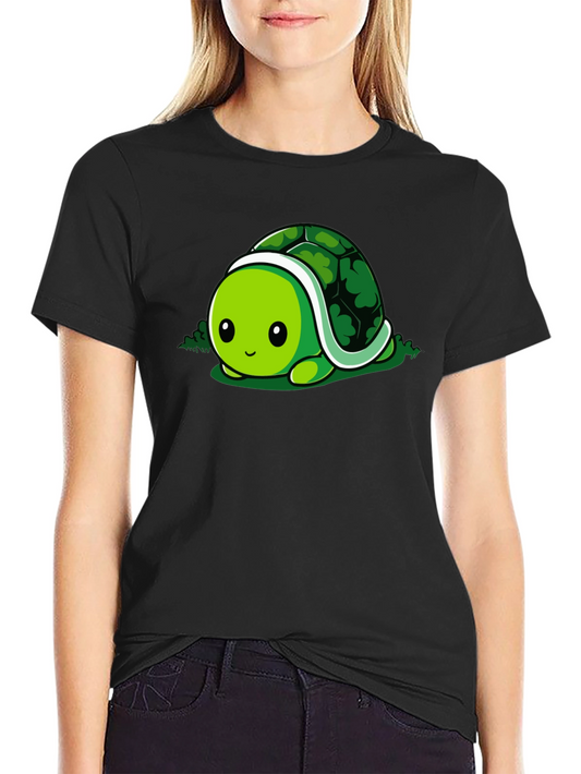 Cute Turtle Graphic Tee - Soft Cotton Blend