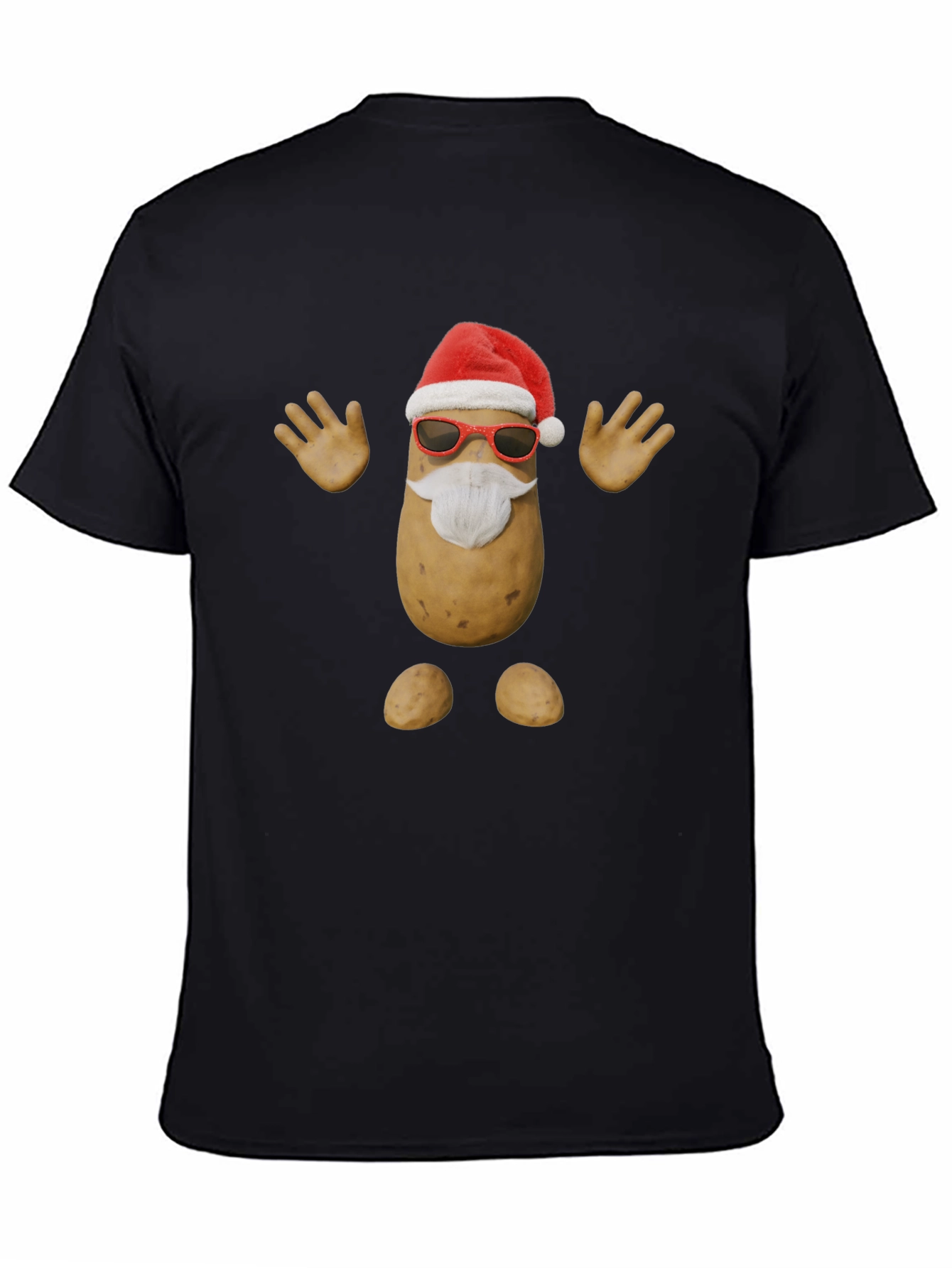 Festive Potato Santa T-Shirt - Holiday Fun