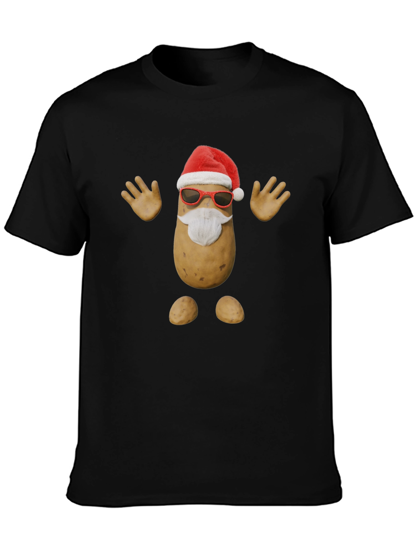Festive Potato Santa T-Shirt - Holiday Fun