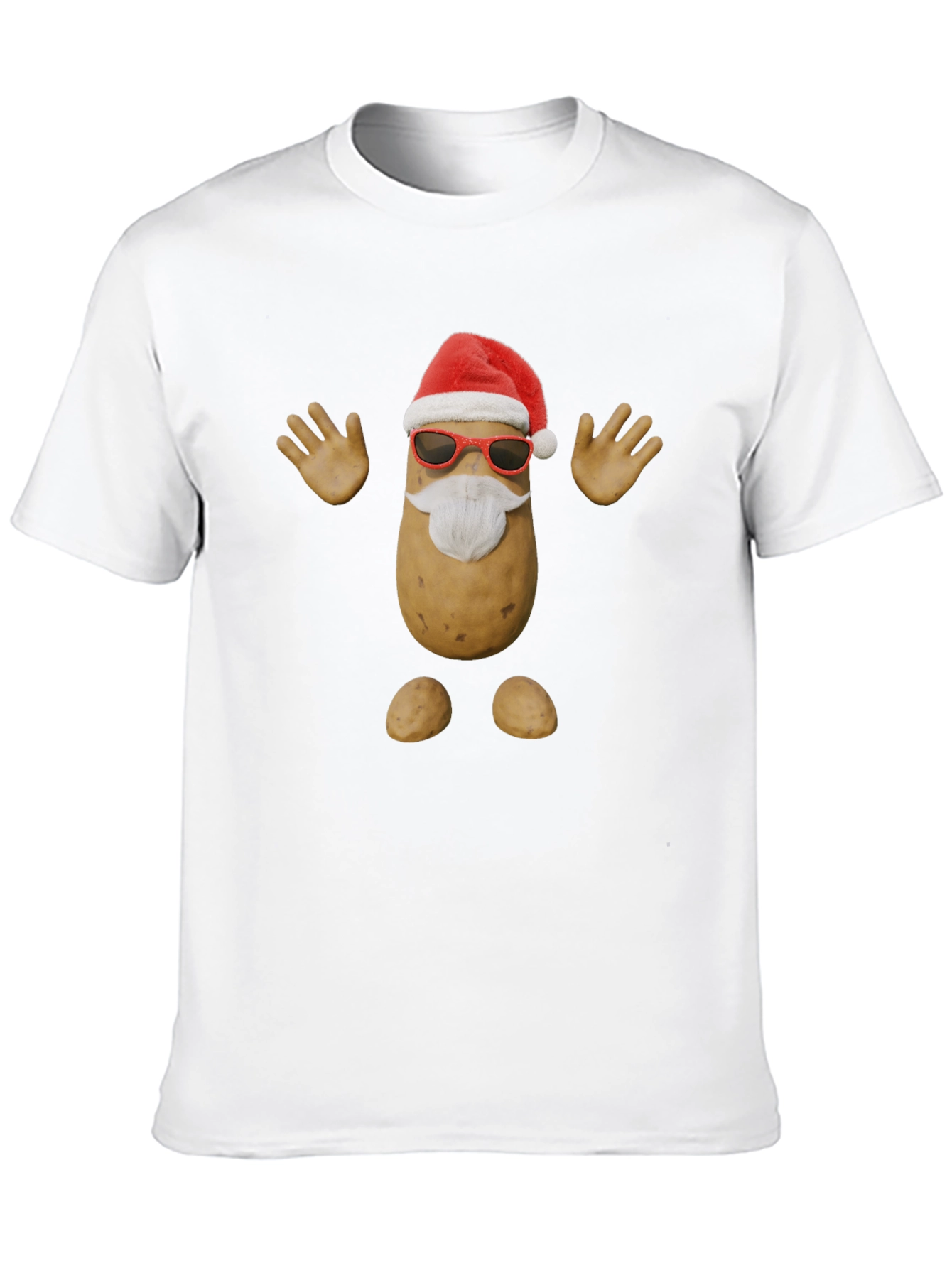 Festive Potato Santa T-Shirt - Holiday Fun