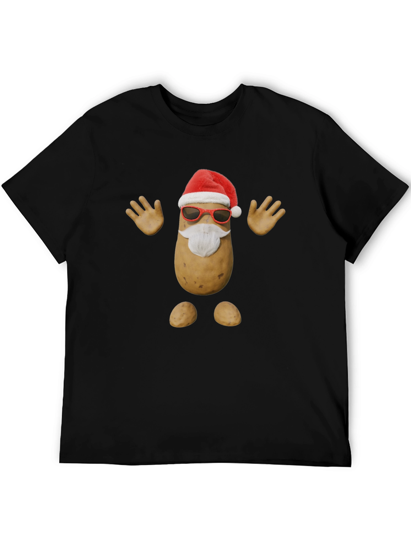Festive Potato Santa T-Shirt - Holiday Fun