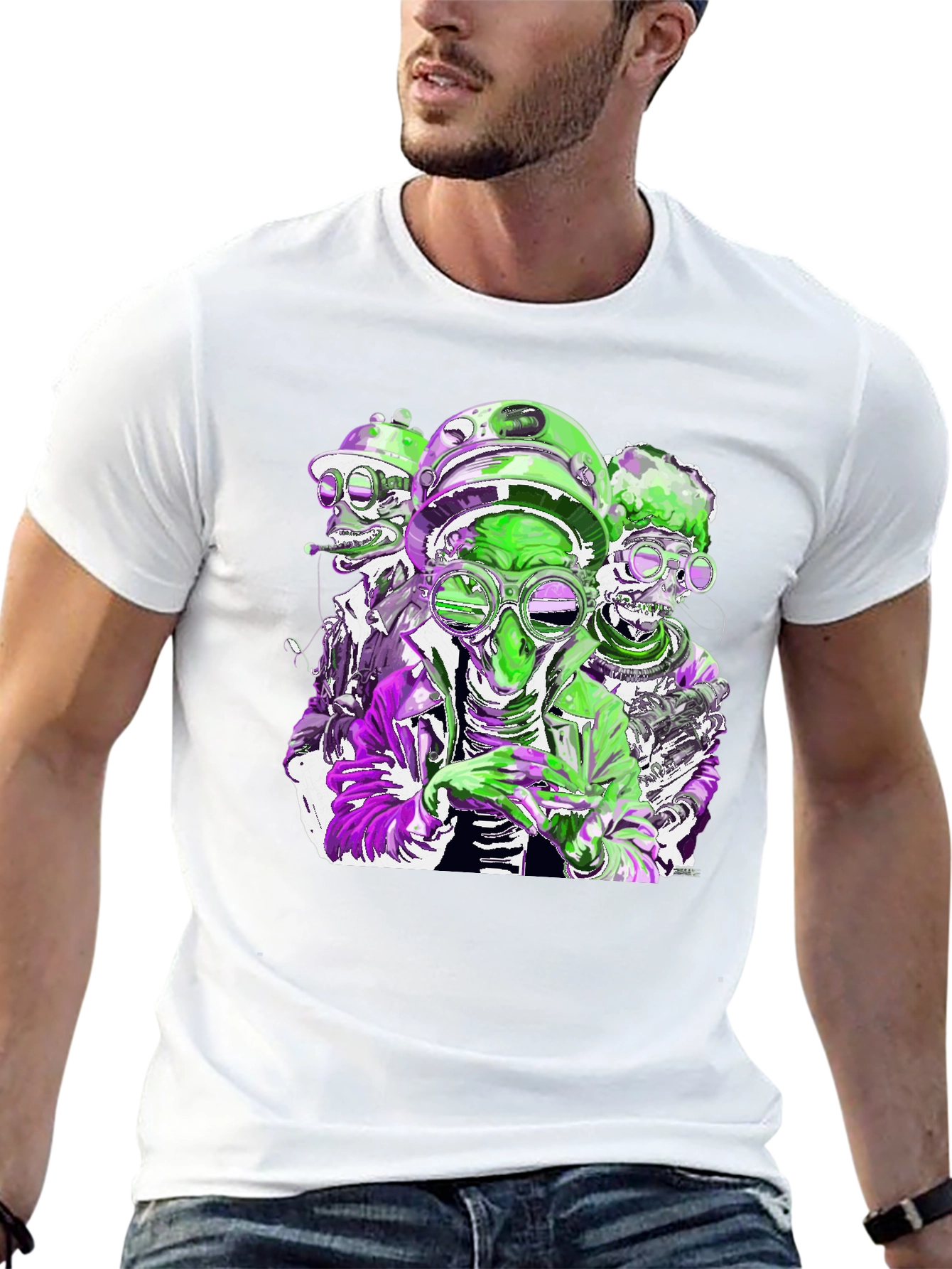 Gas Mask Crew Graphic T-Shirt