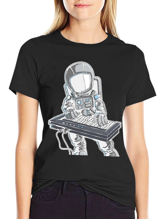 Astronaut Playing Keyboard Graphic T-Shirt