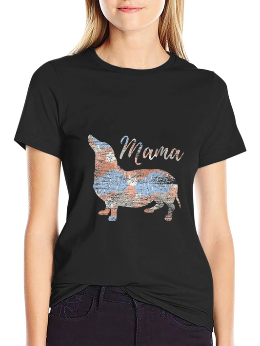 Dachshund Mama Graphic Tee - Cute Dog Lover Shirt