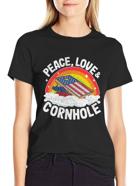 Peace Love Cornhole T-Shirt
