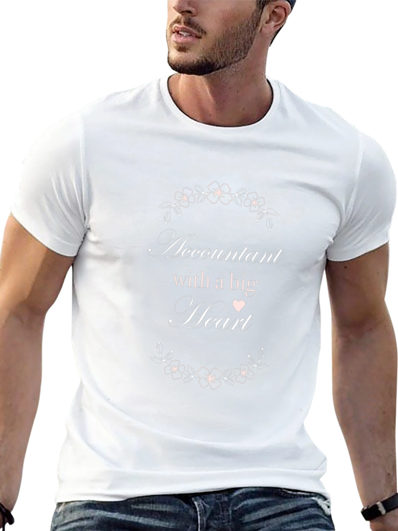 Accountant with a Big Heart Black T-Shirt