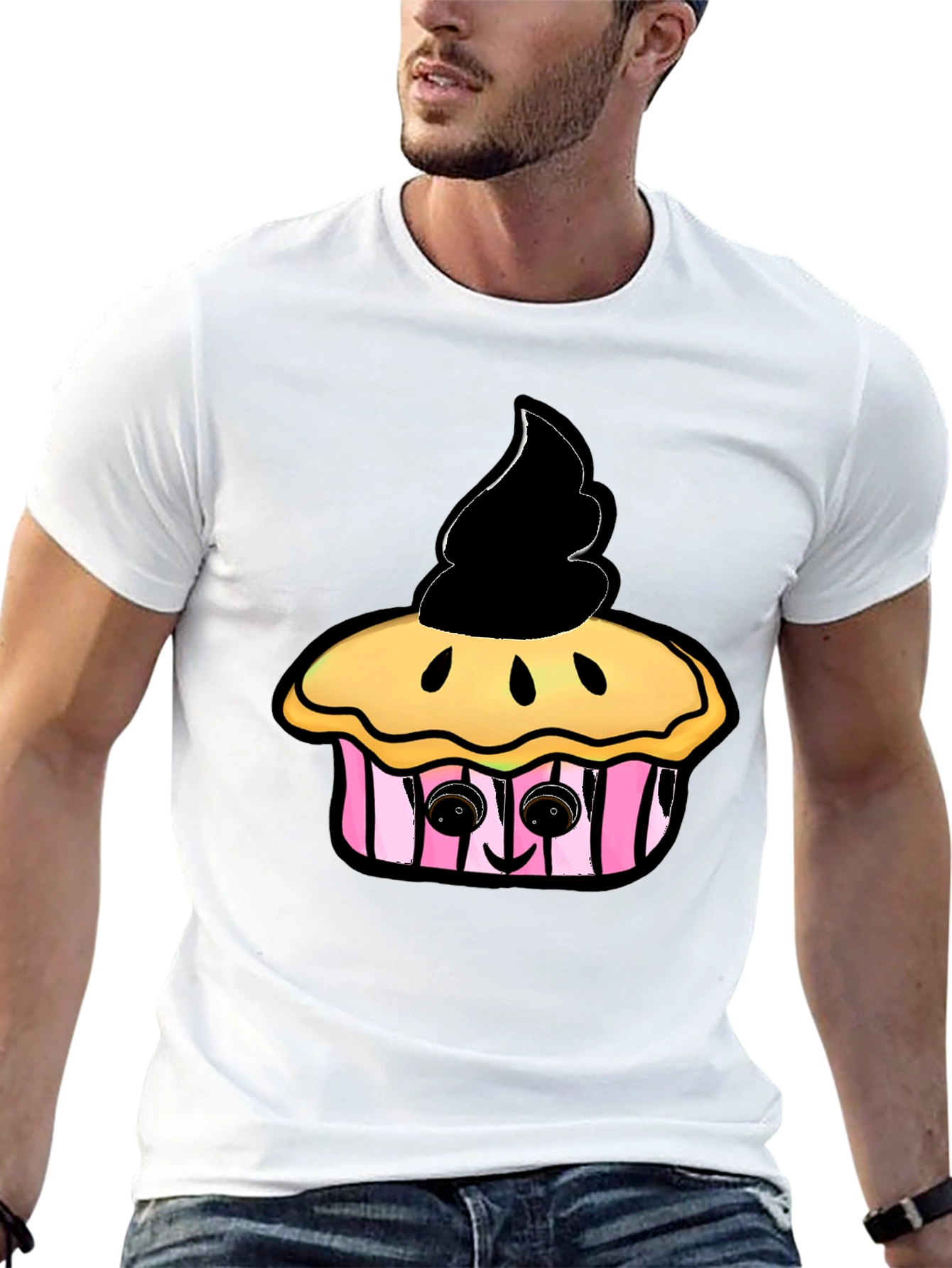 Cupcake Graphic Black T-Shirt