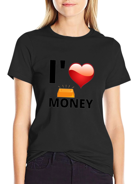 I Love Money Graphic T-Shirt - Black