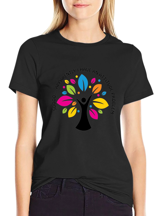 Attitude Problem Graphic Print Black T-Shirt