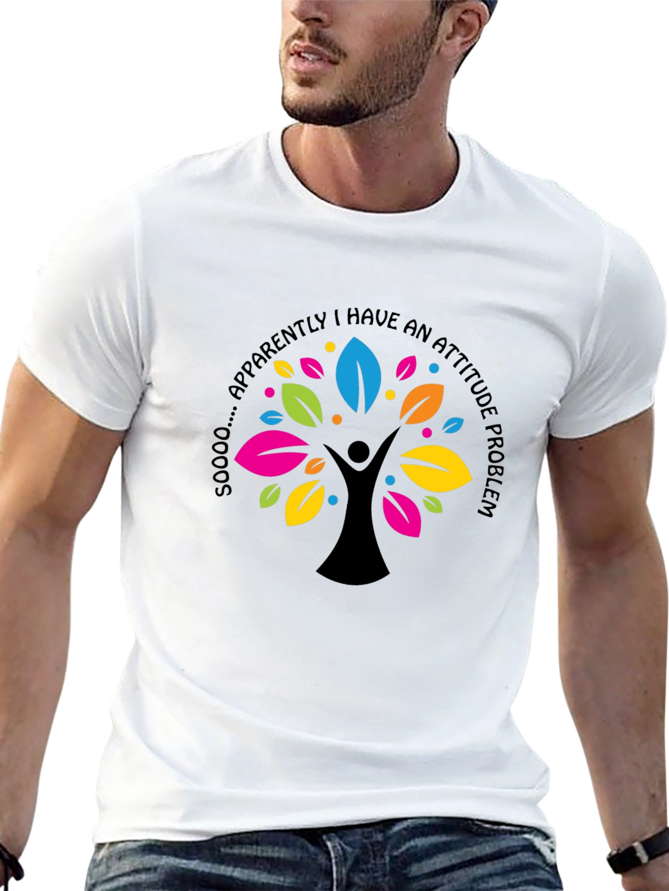 Attitude Problem Graphic Print Black T-Shirt