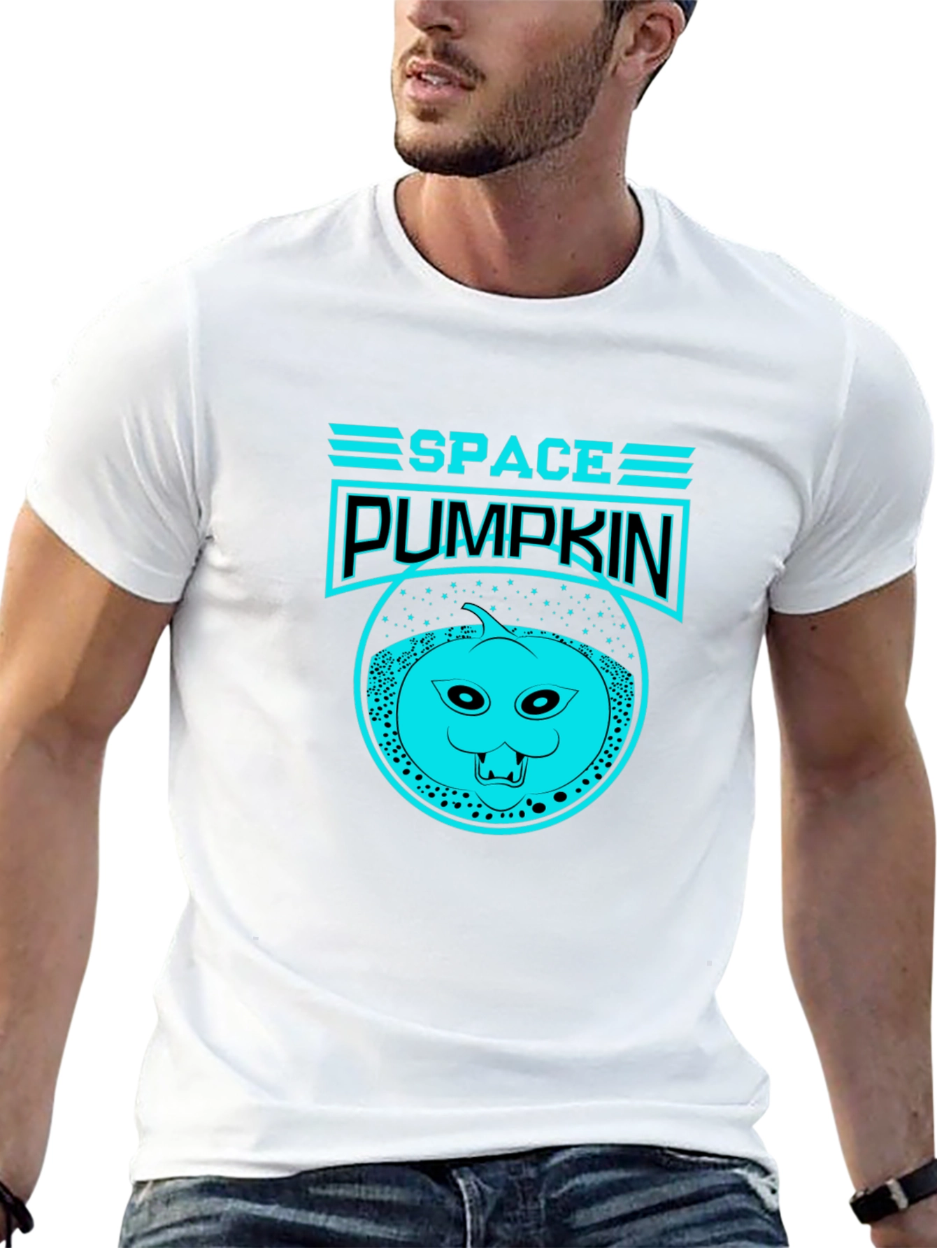 Space Pumpkin T-Shirt - Funky Graphic Tee