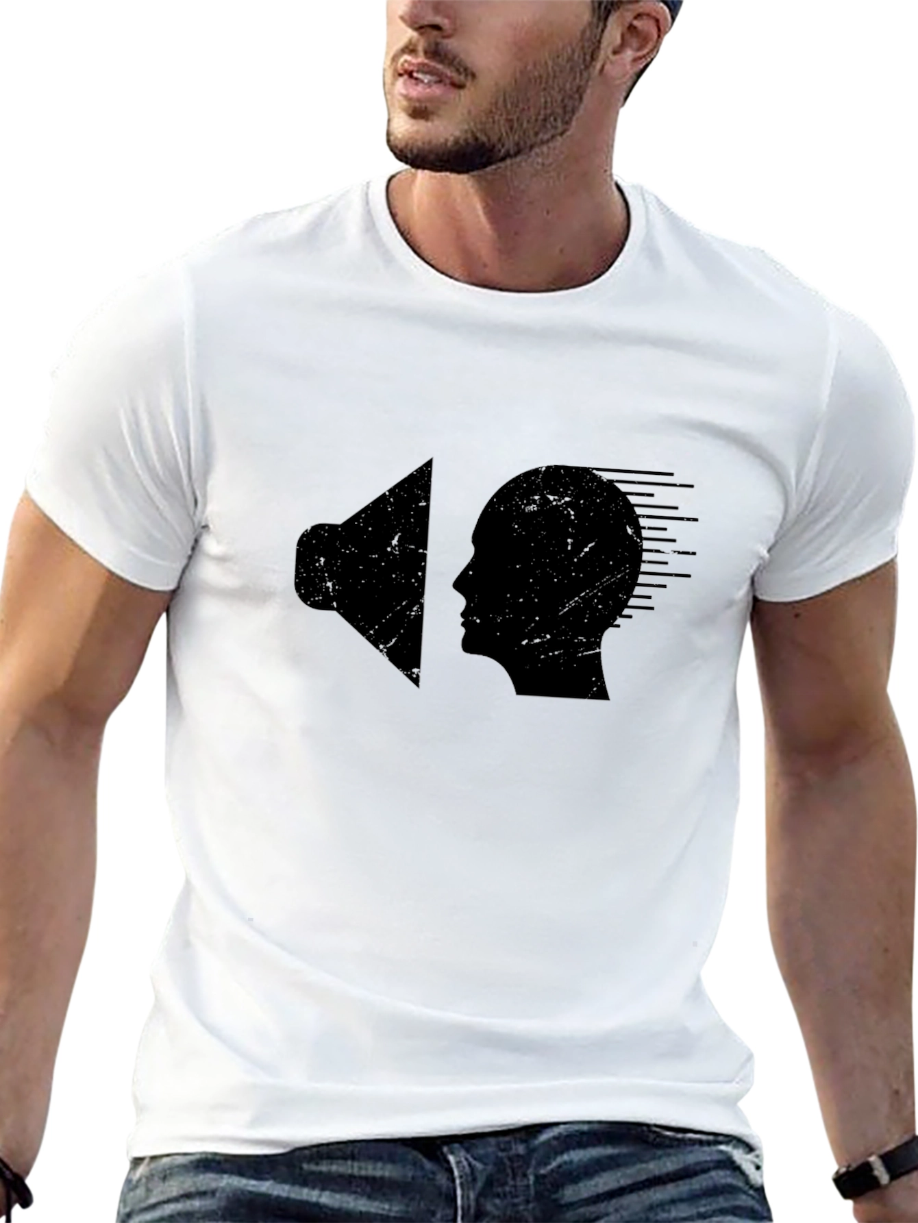 Sound Mind Mens Black Graphic Tee