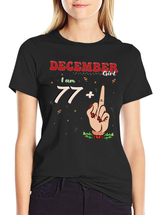 December Girl 77+ Middle Finger Graphic Tee