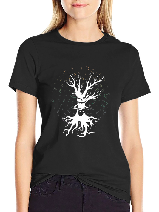 Spooky Tree Graphic Tee - Halloween Style