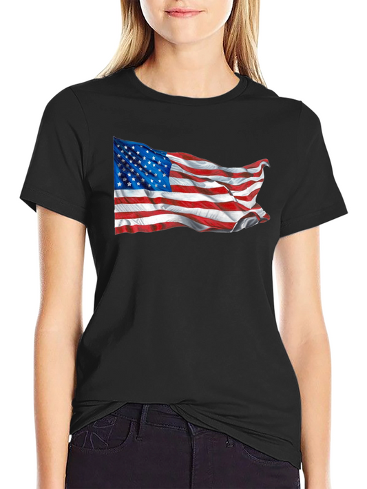 American Flag Black T-Shirt