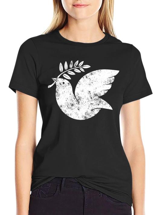 Peace Dove Graphic Tee - Distressed Print
