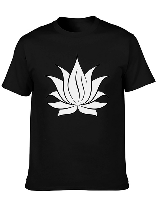 Lotus Flower Graphic T-Shirt - Soft Cotton Blend