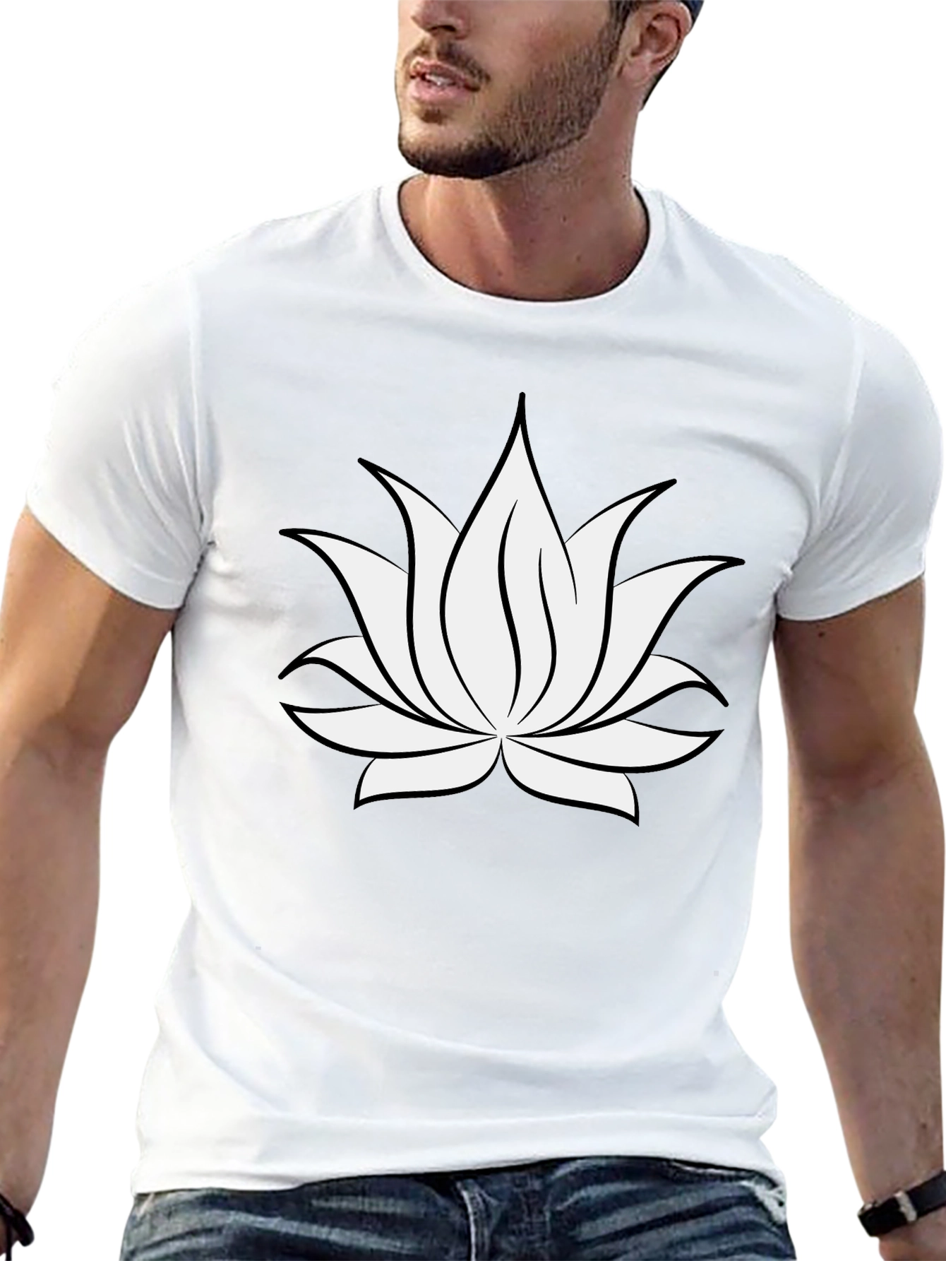 Lotus Flower Graphic T-Shirt - Soft Cotton Blend