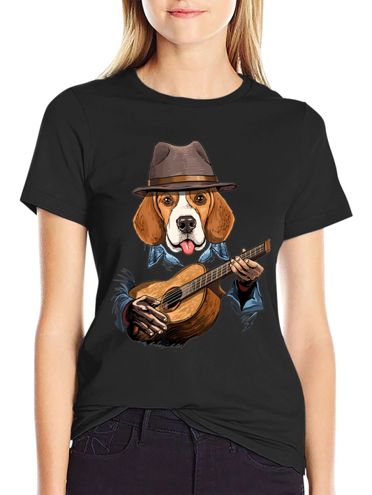 Dog Playing Guitar T-Shirt