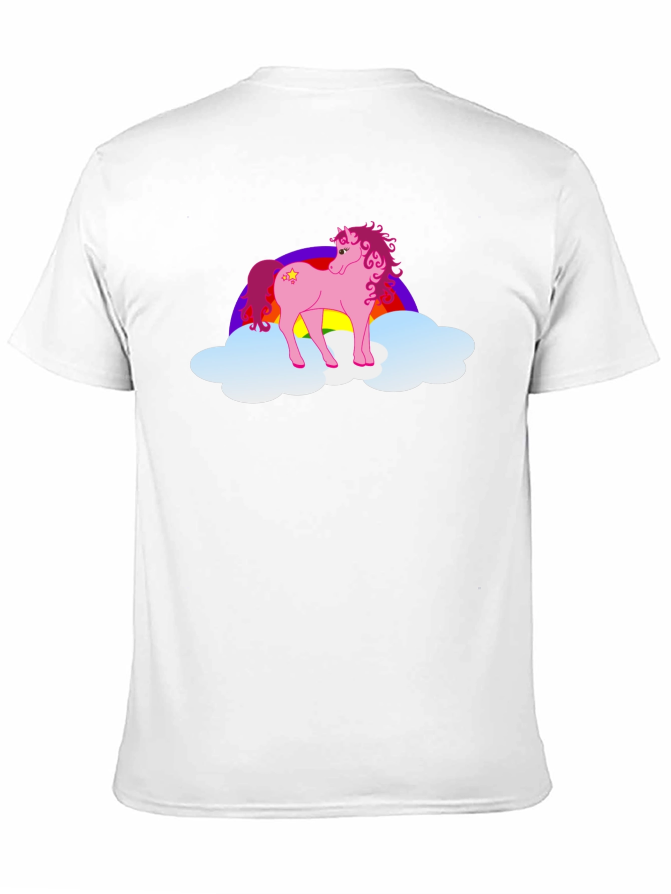 Pink Pony Rainbow Cloud Graphic T-Shirt
