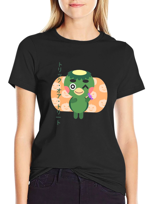 Halloween Shino Animal Crossing Black T-Shirt